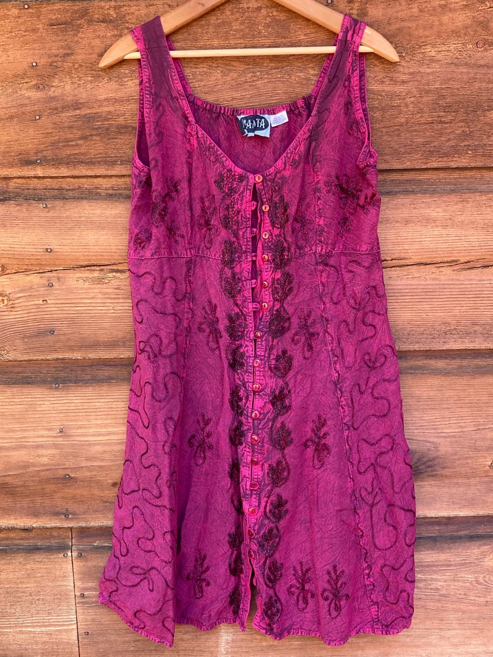 Rayon Boho Hippie Fairy Tank Mini Dress